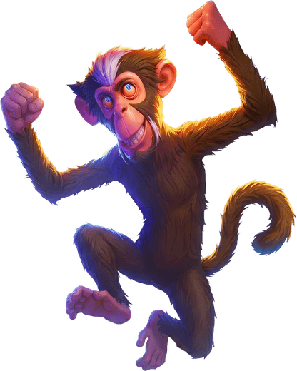 Monkeys Wild Party personagem Babuíno - PG Soft slot