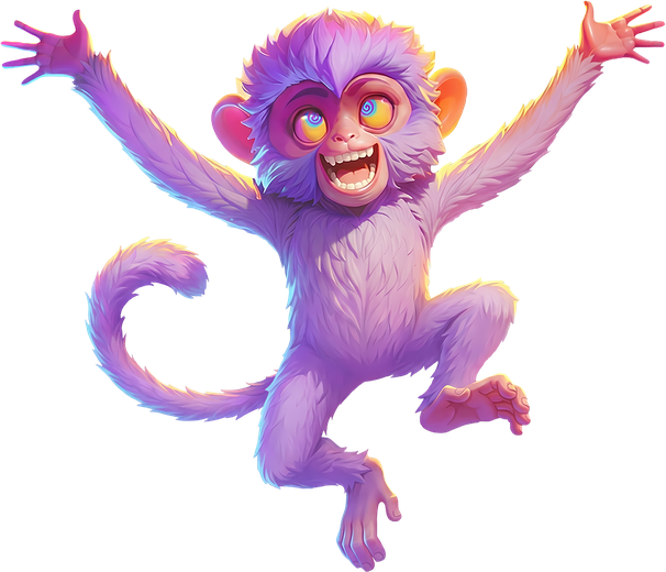 Monkeys Wild Party personagem Sagui - PG Soft slot